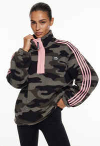 Claudia camo stripe fleece