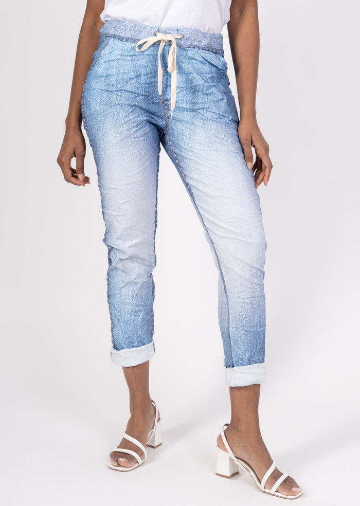 Alicia detail denim jogger