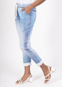 Alicia detail denim jogger