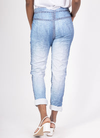 Alicia detail denim jogger