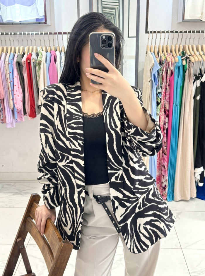 Hazel print blazer