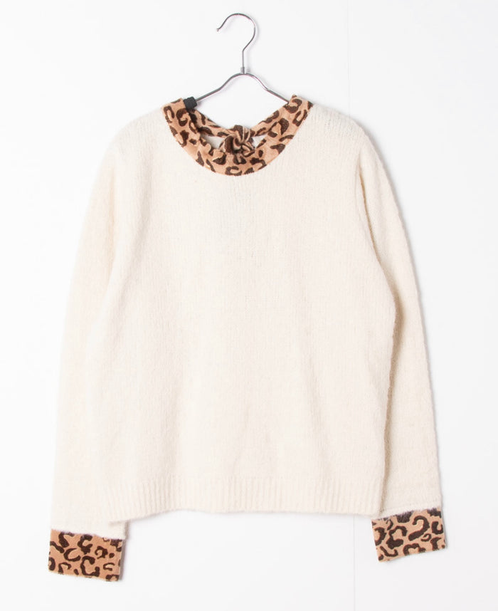 Ava Leopard print tie knit