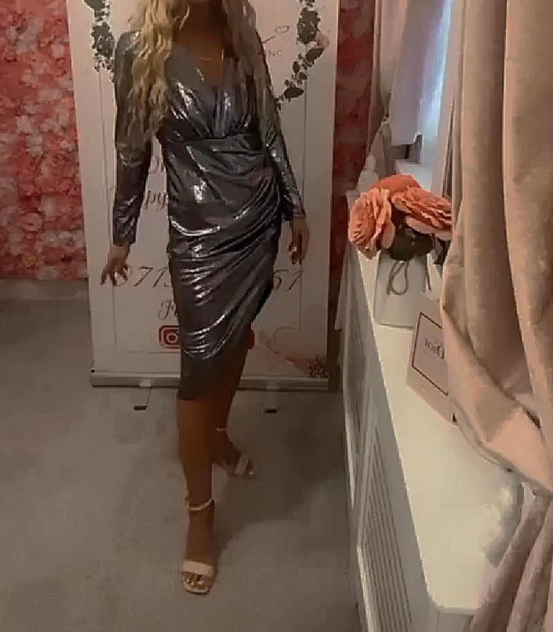 Marina metallic dress