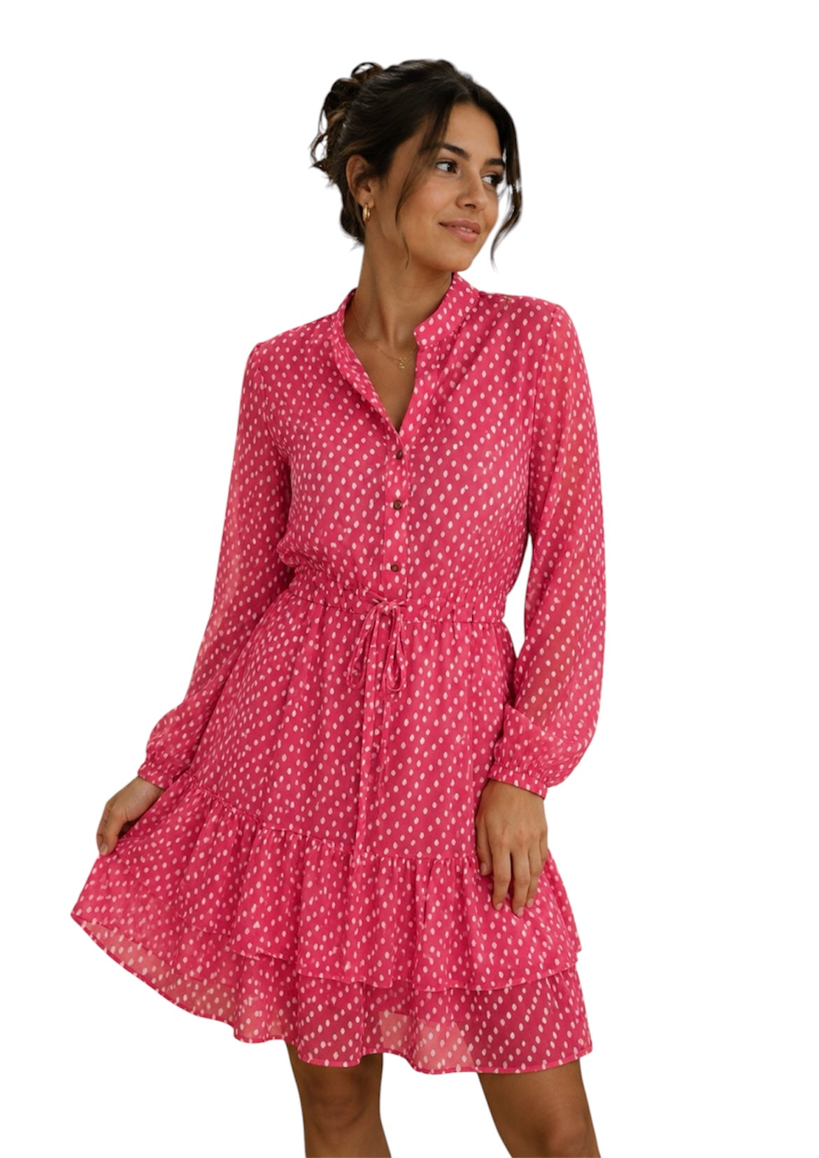 Leanna dot detail dress