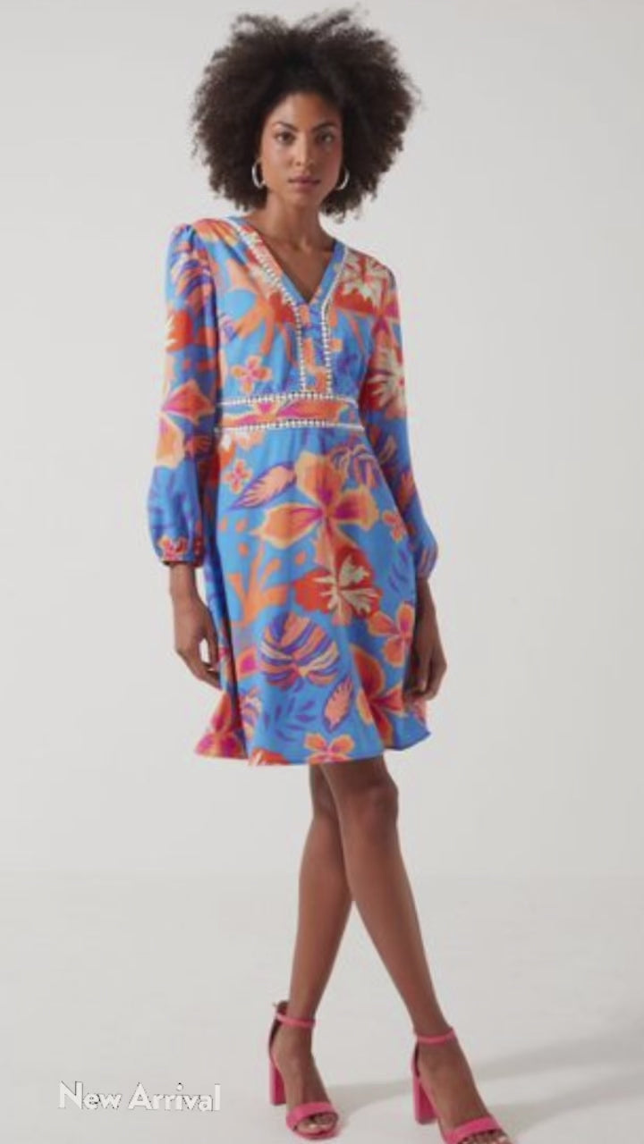 Pia print dress